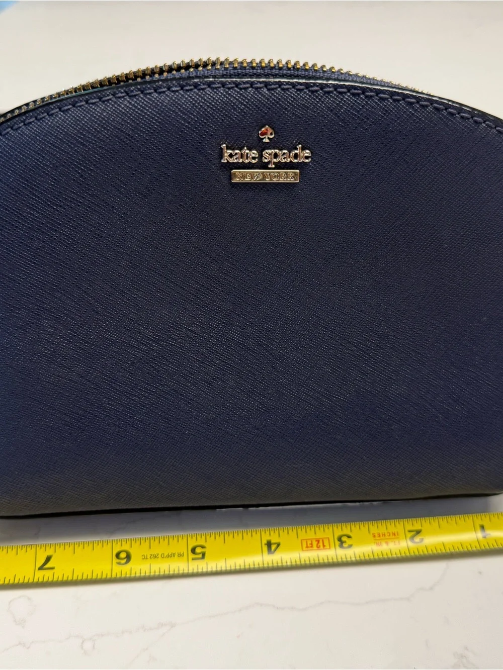 kate spade navy dome crossbody with gold hardware